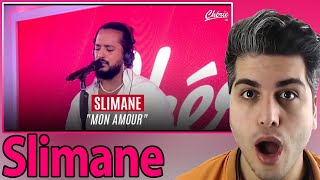 Slimane quotMon Amourquot en live  Chérie FM REACTION [upl. by Romie]