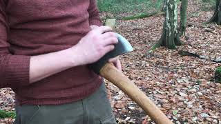 How to sharpen an Axe with a DC4 pocket stone [upl. by Norud]