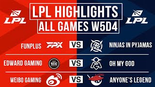 LPL Highlights ALL GAMES Week 5 Day 4  LPL Spring 2024 [upl. by Anitsyrc]