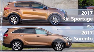 2017 Kia Sportage vs 2017 Kia Sorento technical comparison [upl. by Aniham652]