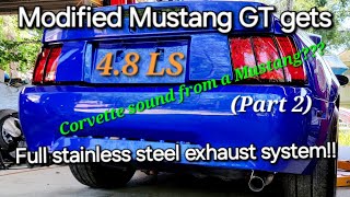 Modified 48 Mustang GT gets full Xpipe exhaust systempart2 [upl. by Pfaff]