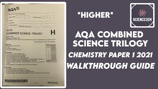 AQA GCSE COMBINED SCIENCE CHEMISTRY PAPER 1 2021 TRILOGY PAPER WALKTHROUGH  ScienceGem [upl. by Nylime293]