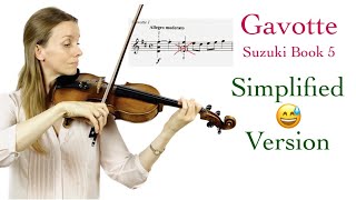 Gavotte  Suzuki Book 5 nr 1  Simplified version only the black notes [upl. by Felicia]