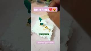 Resin jewellery shortvideo rings resinart resin shorts ytshorts yt handmade artist viral [upl. by Nylitsirk]