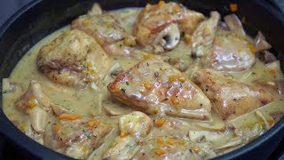 FRICASÉ DE POLLO  Receta tradicional [upl. by Hairahs]