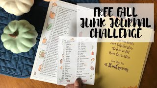 FREE FALL JUNK JOURNAL CHALLENGE and Set Up  How to make a junk journal  Creative Faith Co [upl. by Gianina]