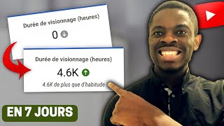 Comment Avoir 4000h de Visionnage sur YouTube Guide du Débutant 2024 [upl. by Erin]