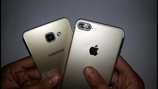 Samsung Galaxy A7 2016 vs Apple IPhone 7 Plus Speed Test Comparison  Real Test  In 2019 [upl. by Durkee]