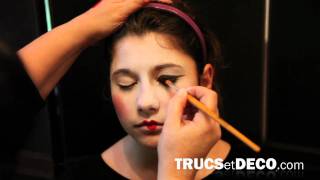 Maquillage de geisha  Tutoriel par trucsetdecocom [upl. by Oivat]