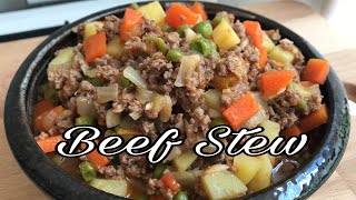 HOW TO COOK GROUND BEEF STEW  minced beef stew recipe Aloja’sDiary [upl. by Inad]