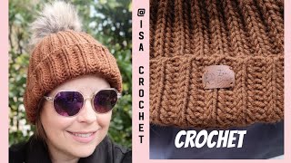 Tuto Bonnet quotGisouquot facile au crochet mixte Hommefemmeenfantbébé [upl. by Airun]