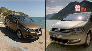 Seat Alhambra vs VW Sharan  Das Duell der Zwillingsbrüder [upl. by Yhotmit]