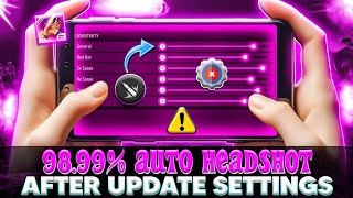 98 AUTO HEADSHOT SETTING 0B46 AFTER UPDATE 🎯  NEW HEADSHOT SENSITIVITY SETTING amp FIRE BUTTON SIZE [upl. by Ennovad]