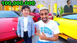 Meet a BILLIONAIRES SON  100000000 Car Collection and Mansion 5 years old [upl. by Massey]