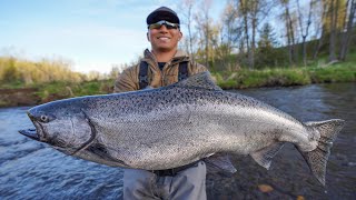 Alaska King Salmon River Fishing CATCH CLEAN COOK [upl. by Byler]