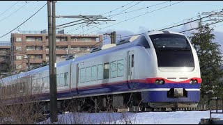 雪晴れ 特急しらゆき5号新潟行き E653系H202編成55M [upl. by Nylrehs987]