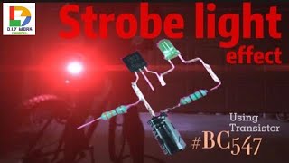 LED Strobe light effect with BC547 transistor [upl. by Uahc]