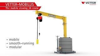 VETTER Krantechnik  MOBILUS  The mobile slewing jib crane [upl. by Roane]