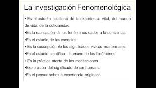 Fenomenología  Hermenéutica [upl. by Ydnac]