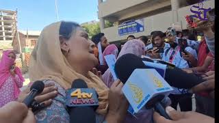 Family of Missing Person Adil Bashir Sofi protest at Press colony Srinagar [upl. by Arrait]