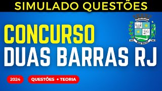 SIMULADO QUESTÕES Duas Barras RJ Lei Orgânica Municipal Aula 03 2024 [upl. by Annahsor673]