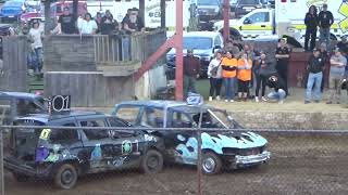 American Legion County Fair Ebensburg PA Mini Van demo derby 962024 Part 1 of 2 [upl. by Banquer]