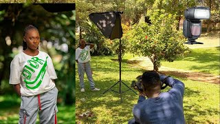 OUTDOOR PHOTOSHOOT USING A SPEEDLIGHT BTS  Camera settings amp Lighting Tips  Canon 6D Godox TT600 [upl. by Bilow]