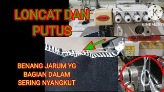 servis mesin obras siruba yamata typical benang 4 putusan dan loncat jarum bagian dalam [upl. by Attirehs]