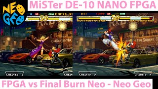 MiSTer FPGA DE10  FPGA Emulation vs Final Burn Neo  Neo Geo Showdown [upl. by Erodeht872]