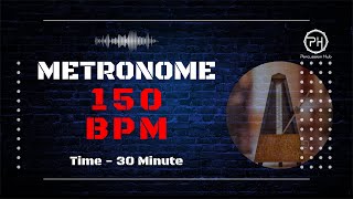 150 BPM Metronome  30 Minute [upl. by Samul]