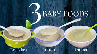 3 Baby foods  Weightgain Food For 612 month Babies  Oats Poha  Moong Dal Rice  Makhana Kheer [upl. by Randell]