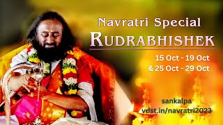 Navratri Day 3 Rudra Puja With Gurudev  17 Oct 2023  Live From VDS Bangalore Ashram [upl. by Aleedis]