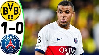 Borussia Dortmund vs PSG 10  Goal and Highlights  2024 😳 MBAPPE [upl. by Swagerty]