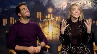 THE HOUSE WITH A CLOCK IN ITS WALLS interviews  Blanchett Roth Black MacLachlan [upl. by Kcirde727]