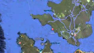 TITANIC Google Earth Location of TITANICThe Grave of the Titanicflv [upl. by Sucramal]