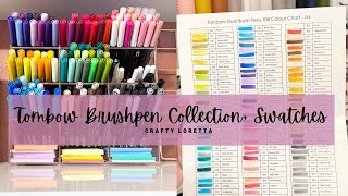 Tombow Dual Tip Brush Pens Full Collection  Swatches [upl. by Sug]