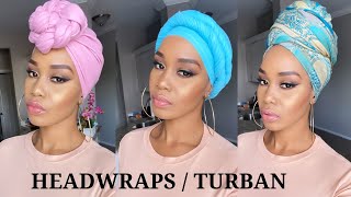 🔥 6 Quick amp EASY Headwrap Turban Styles  Tutorials Tupo1 [upl. by Nyvets312]