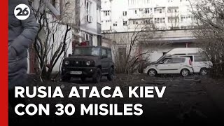 GUERRA RUSIA  UCRANIA  Rusia atacó Kiev con al menos 30 misiles [upl. by Nert]