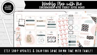 Etsy Shop Updates amp Enjoying Some Down Time w My Family  Weekly Digital Plan with Me 📆 [upl. by Cornel]