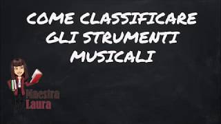 Classificare gli strumenti musicali [upl. by Caresse]