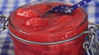 Strawberry Compote Recipe Demonstration  Joyofbakingcom [upl. by Ynnig]