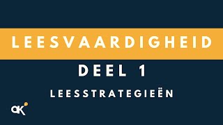 Lezen deel 1 Leesstrategieën [upl. by Aicenev]