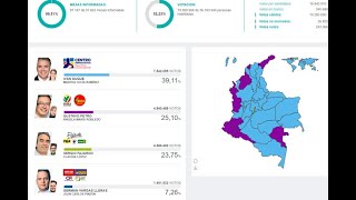 Resultados de las elecciones presidenciales de Colombia 2018 – primera vuelta  Noticias Caracol [upl. by Sokil]