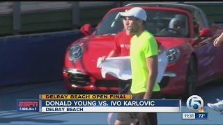 Ilo Karlovic Wins 2015 Delray Beach Open [upl. by Redla]