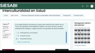 Interculturalidad en Salud 2024 Curso SiESABI Evaluacion Final Version 1 [upl. by Isayg]