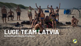 Latvian Luge team with four Olympic medals on the way to Beijing 2022 Olympics [upl. by Raseac]