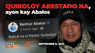 Apollo Quiboloy arestado na ayon kay Abalos [upl. by Ojaras]