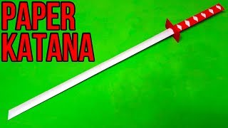 How to make a Paper Sword  Japanese Katana Sword [upl. by Ensoll634]