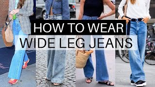 How To Style Falls Hottest Trend  6 Wide Leg Jean Outfits for Women Over 40 [upl. by Grimbal]