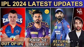 IPL 2024  Shreyas Iyer Injured Again😲 Brook Replacement in DC  KL Rahul LSG Update  KKR  PBKS [upl. by Lolita377]